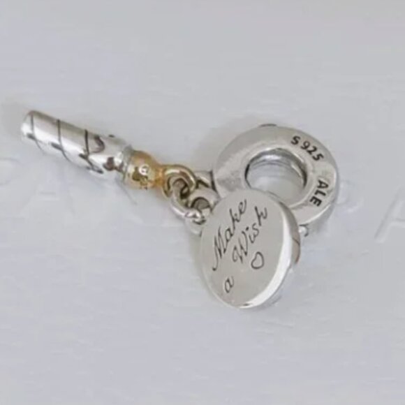 New Pandora S925 ALE Happy Birthday Celebration Candle Make a Wish Dangle Charm - Picture 3 of 5
